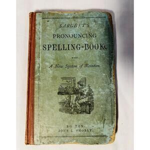 1875 Victorian Era Lessons School Book Spelling Education Words Teaching Reading